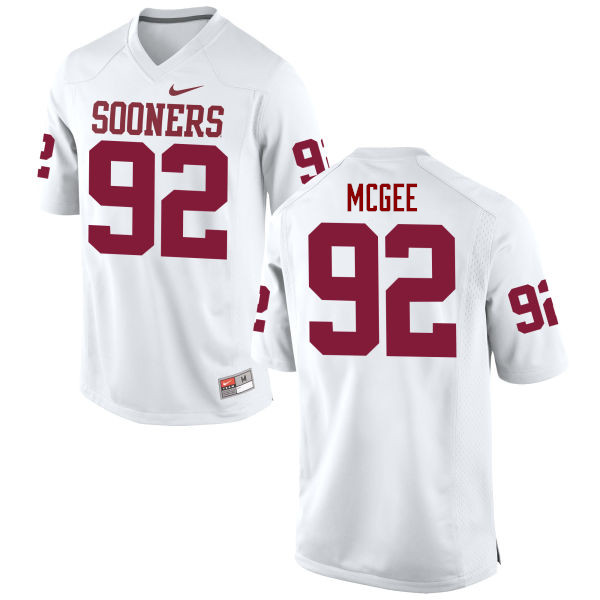 Men Oklahoma Sooners #92 Stacy McGee College Football Jerseys Game-White - Click Image to Close